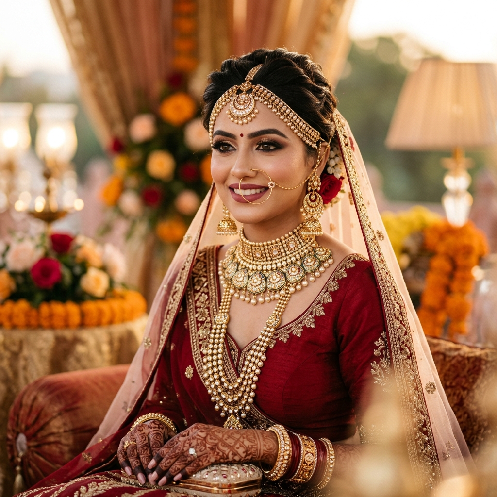 Bridal makeup transformation